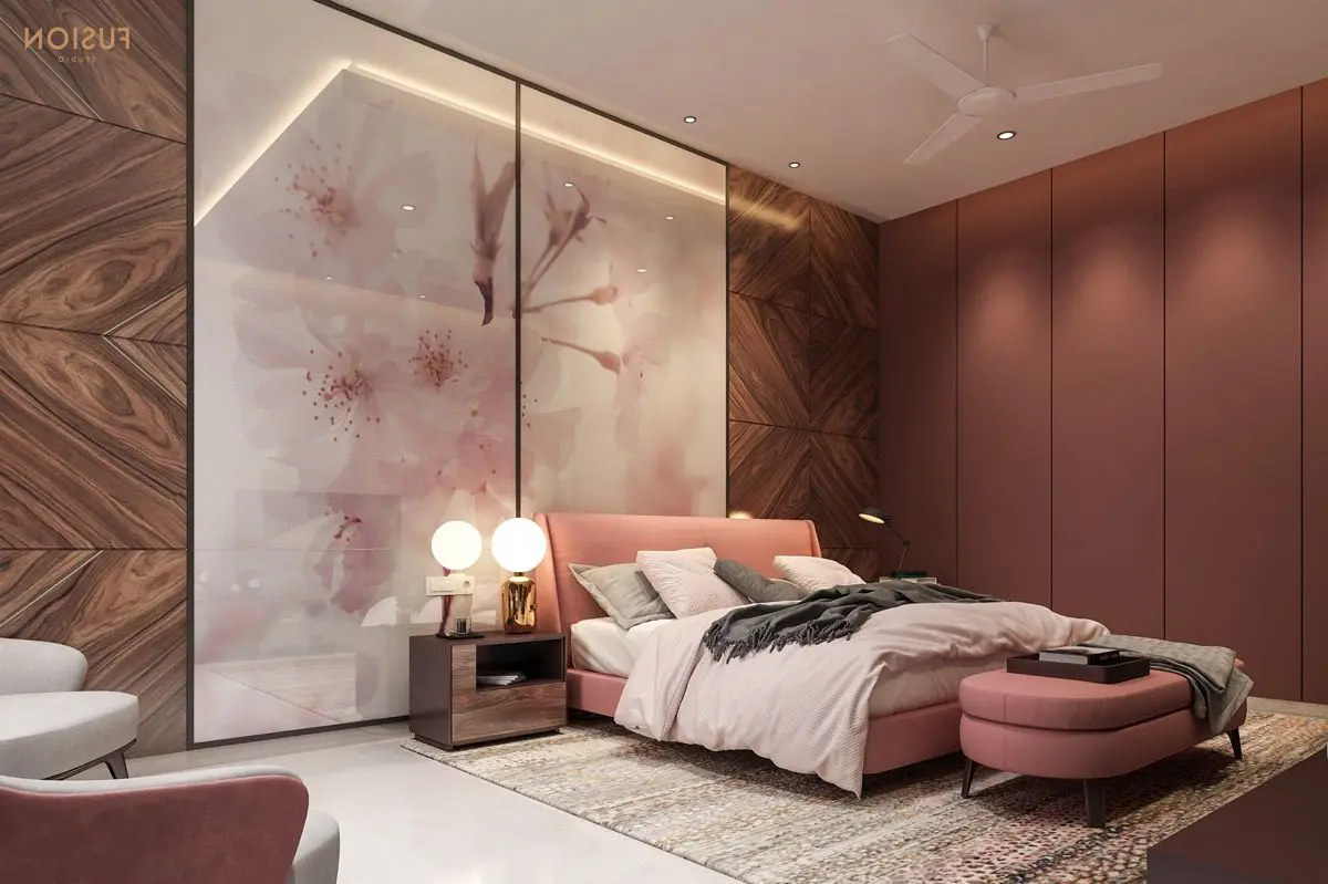 dormitorio rosa floral