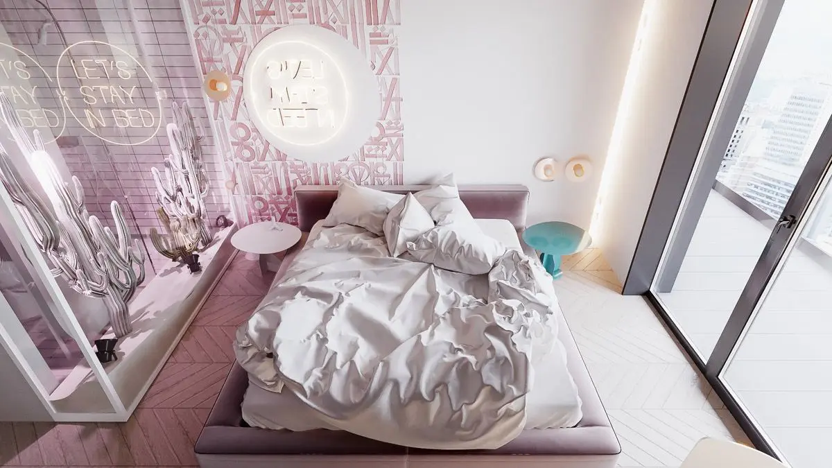 dormitorio rosa millennial