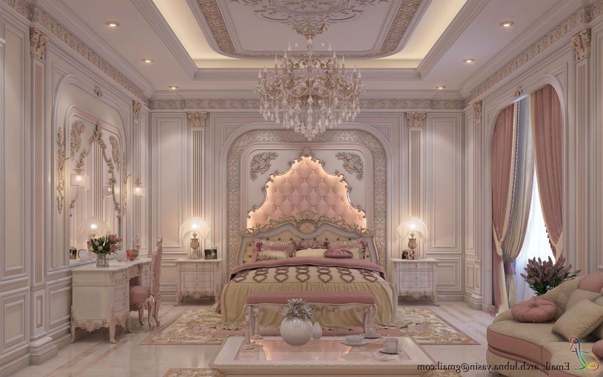 dormitorio rosa tradicional