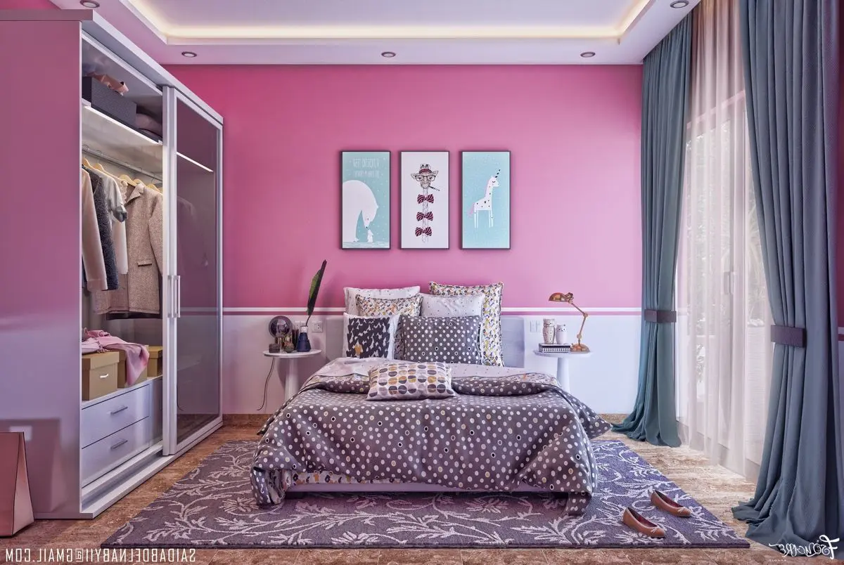 dormitorio rosa vivo