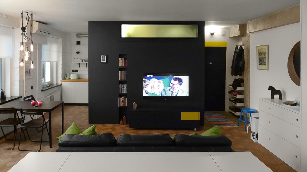 black and green apartment